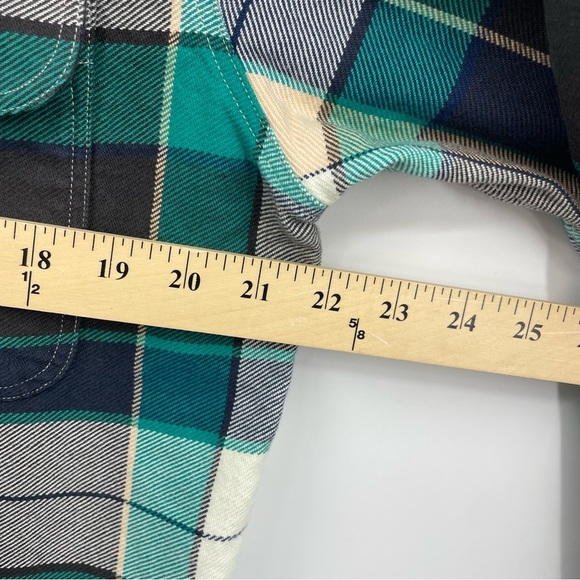 NN07 22.1 Alpha Plaid Shirt Size L green blue cream button down shirt - Picture 10 of 11